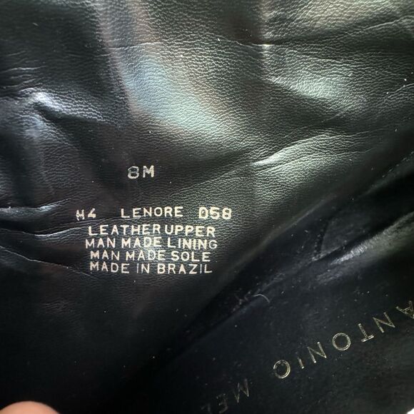 Black Leather Heeled Ankle Boots, Pointed Toe, Block Heel, Chic Classic Style - Picture 10 of 12